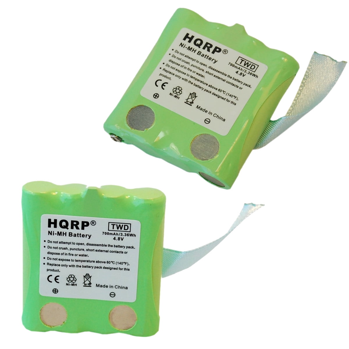 HQRP 2-Pack Two-Way Radio Rechargeable Battery for MOTOROLA TLKR-T5, TLKR-T6, TLKR T7, TLKR T8, TLKR T50, TLKR T60, TLKR T61, TLKR T80, TLKR T80 Extreme, XTR446, XB446