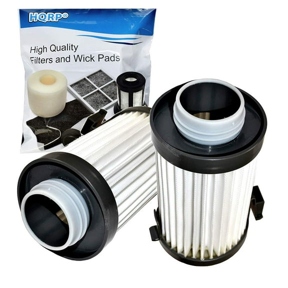 HQRP 2-Pack Washable Filter compatible with Eureka DCF-10 / DCF-14 / DCF10 / DCF14 Dust Cup Filter 75273-1