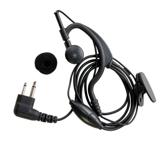 HQRP 2-Pin External Ear Loop HeadSet w/ PTT Microphone for Motorola RDV-5100, RDV-2020, RDU-2020, RDU-2080D