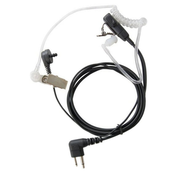 HQRP 2-Pin Hands Free with Earpiece and Push-to-Talk Microphone for Motorola Radio Devices DTR Series: DTR550, DTR650, DTR410