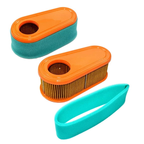 HQRP 2-pack Air Filter Cartridge w/ Pre-Cleaner for Briggs & Stratton 121Q02 121Q06 121Q07 121Q12 Engine