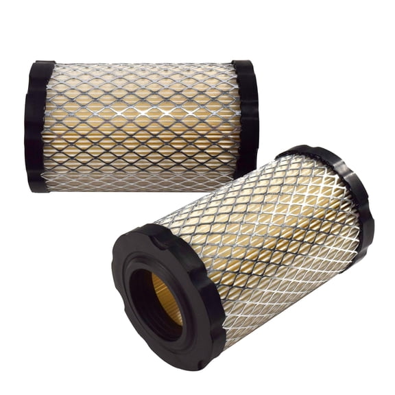 HQRP 2-pack Air Filter Kit compatible with John Deere MIU13038 MIU13963 MIU14395 GY21435 fits LA135 D140 D130 D125 D110 D105 D100 Z225 Z235 Z255 X124 X125 Riding Mower Lawn Tractor