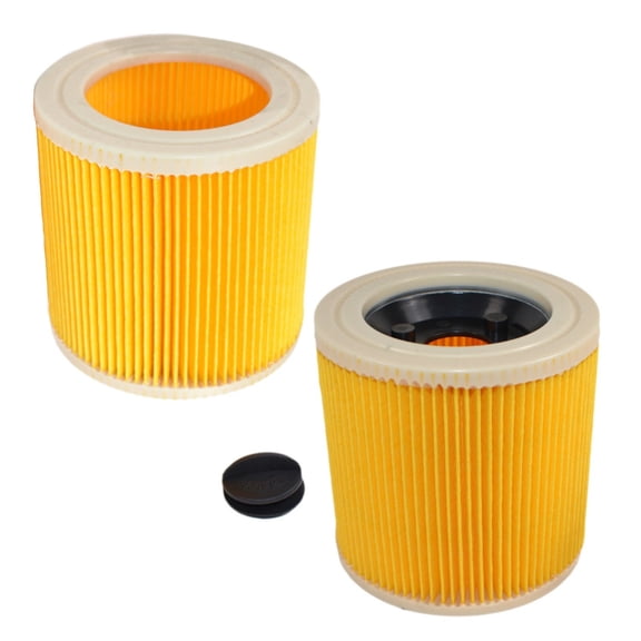 HQRP 2-pack Cartridge Filter for Karcher NT 27/1, MV2, MV3 series, MV2 Premium, MV 3 Car Kit, MV 3 P, MV 3 Premium, MV 3 Fireplace Kit, MV3 P Extension Kit Wet & Dry Vacuum Cleaner