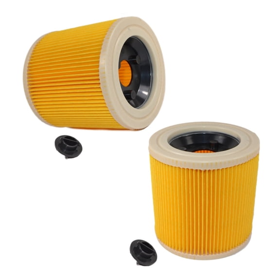 HQRP 2-pack Cartridge Filter for Karcher WD 3 / WD3 series Wet & Dry Vac, WD3 Car, WD3 Fireplace Kit, WD 3 P / WD3 P, WD3 P Extension Kit, WD3 P Workshop Multi-purpose Vacuum Cleaner