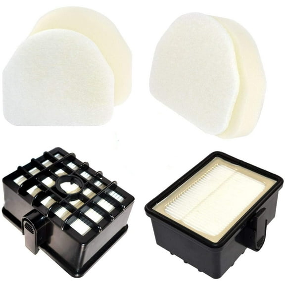 HQRP 2-pack Filter Kit (HEPA + Foam&Felt ) for Shark NV201 NV202 NV200C NV202C DuoClean Slim Upright Vacuum Cleaner, XHF450 XFF450 Replacement