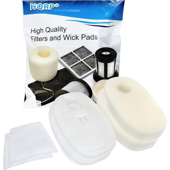 HQRP 2-pack Filter Kit for Shark Rocket 1080FTV320 / 1084FTV320 Replacement fits Shark Rocket DeluxePro HV320 series Vacuum Cleaner