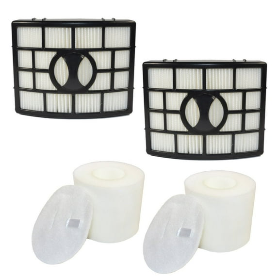 HQRP 2-pack Filter Kit for Shark Rotator NV750 series NV750W NV751 NV752 NV750REF Powered Lift-Away Upright Vacuum Cleaners, HEPA + Foam&Felt Filters