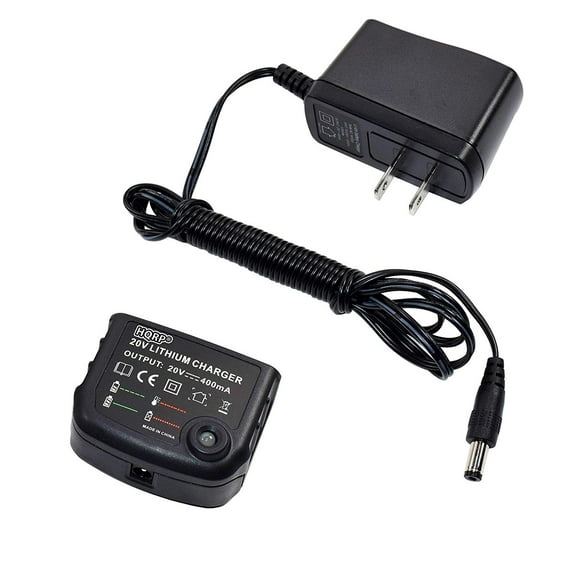 HQRP 20V Li-Ion Battery Charger fits Black and Decker LDX120C LDX120PK LDX120SB LDX220SB SSL20SB SSL20SB-2 Electric Drill