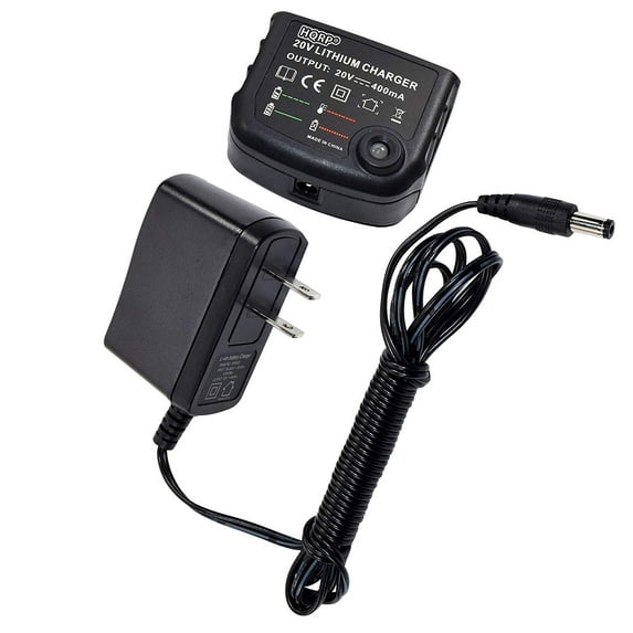 HQRP 20V Li-Ion Battery Charger fits Black and Decker LGC120 LGC120B Garden Cultivator, LPHT120 LPHT120B Trimmer Sweeper