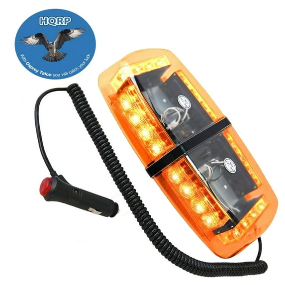 HQRP 24 LED Waterproof Strobe Amber Car Emergency Mini Light Bar w/ Magnetic Base + HQRP Coaster
