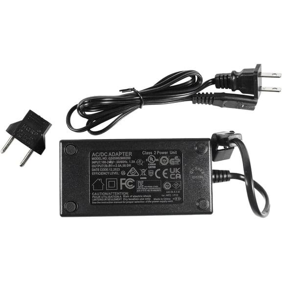HQRP 29V 2A 2-pin AC Adapter fits Most Models Z-Boy, Rockland, Lazyboy, Morris, Ashley, OKIN, Limoss, Pride, Golden, Lazboy, Berkline, Med-Lift Recliner Lift Chair Power Supply Transformer, UL Listed
