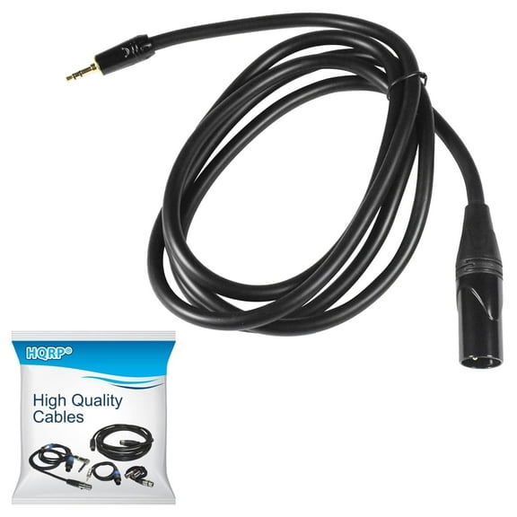 HQRP 3.5 mm to 3-Pin XLR Cable 6 ft, Male XLR to Male 1/8 Inch Mini Jack Cable 6 Feet, XLR to 3.5mm Cable for Smartphone, MP3 Player, Laptop, Tablet, Voice Recorder to Mixing Console, Powered Speakers