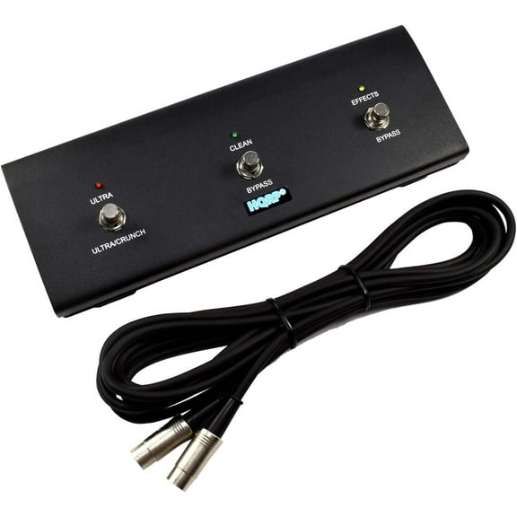 HQRP 3-Button Guitar Amp Footswitch Works with Peavey 03572680 Replacement Fits JSX Head / JSX 212 Combo / 3120 Head / Triple XXX