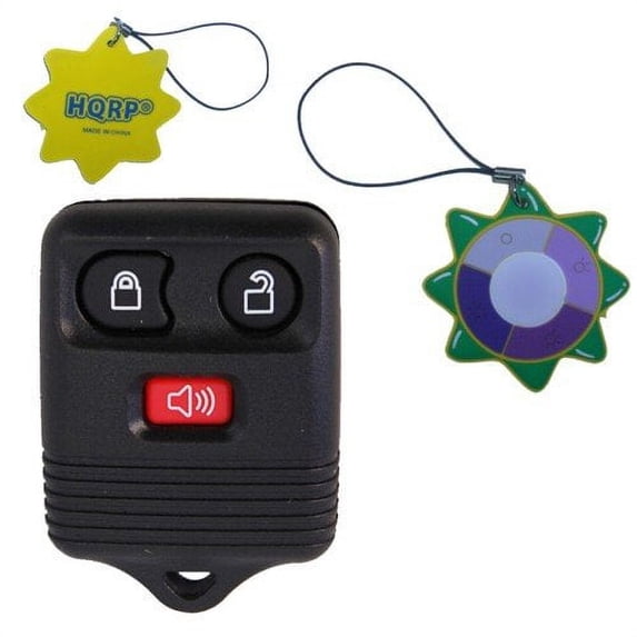 HQRP 3 Buttons Key Fob for Ford Explorer Sport Trac 2005 2004 05 04 Remote Case Shell + HQRP UV Chain / UV Health Meter