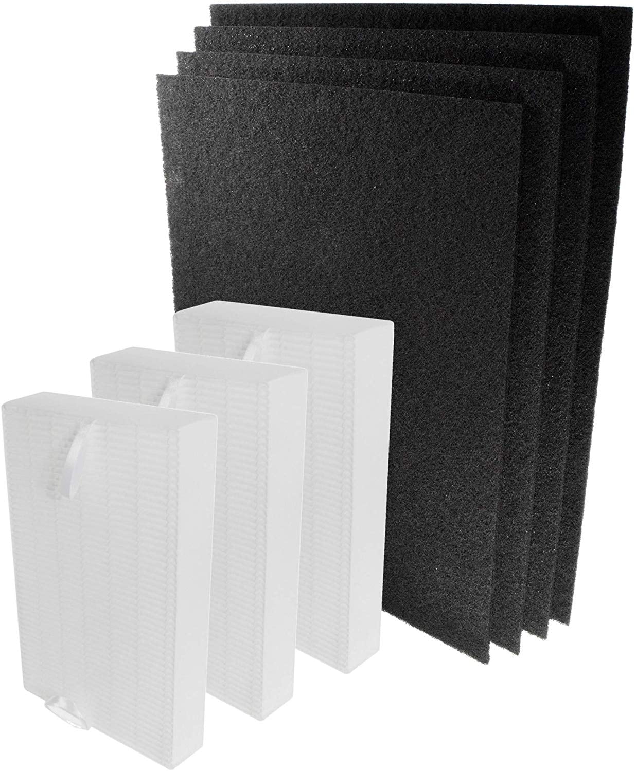 HQRP 3-Pack HEPA Filter and 4-Pack Activated Carbon Filter Compatible with Honeywell HPA300, HA300, HA300BHDB, HPA304, HPA8350, Filter R HRF-R3 Replacement