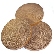 HQRP 3-Pack Round Cat Scratcher Refill 10 Round Scratch Pads for Cats Refill for Cat Scratcher with Ball, Scratcher Replacement Pads Circle Cat Scratcher Refill, Circular Cardboard Insert