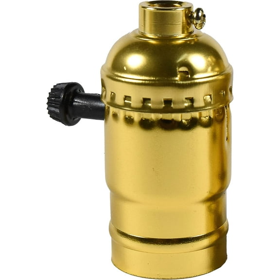 HQRP 3-Way Lamp Socket, Bulb Light Holder E26 Type 1/8 inch Pipe Thread US-Standard Screw Basic Metal