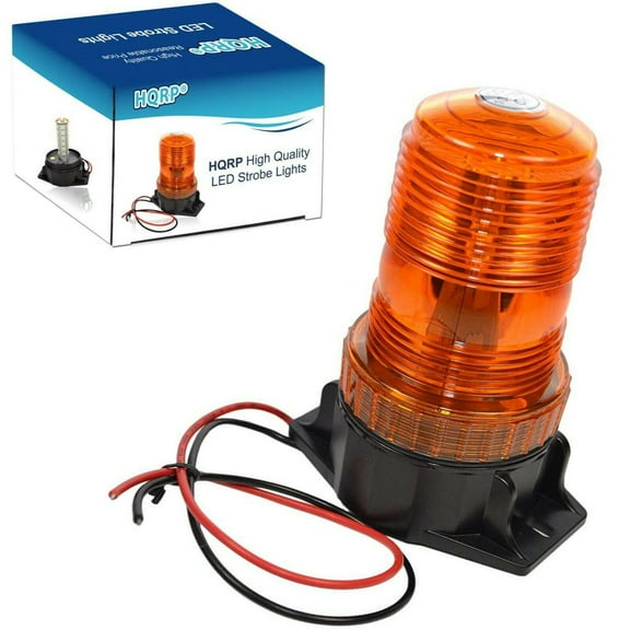 HQRP 360 Degrees 12-110V 30-LED Mini Beacon Amber Flashing Strobe Emergency Warning Light Home / Vehicle Safety