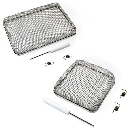 HQRP 4.5"x4.5" RV Furnace Water Heater Battery Vent Cover and 5.9"x8.5" RV Furnace Water Heater Vent Cover Flying Bug Insect / Rodent Screen
