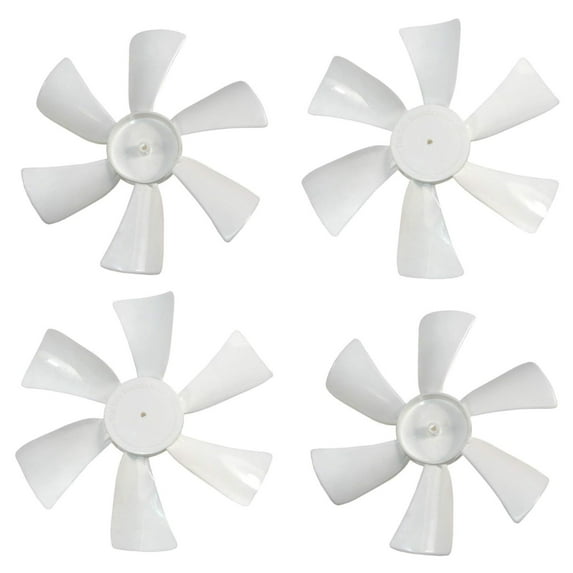 HQRP 4-Pack 6" Fan Blades 3/32" D-Bore Replacement for Jensen 12V Roof Vents / Range Hoods