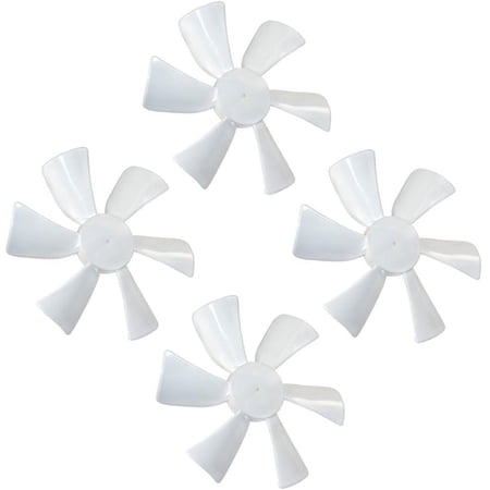 HQRP 4-Pack 6" Fan Blades CCW 3/32" Round Bore Replacement for 12V RV Roof Vents / Range Hoods