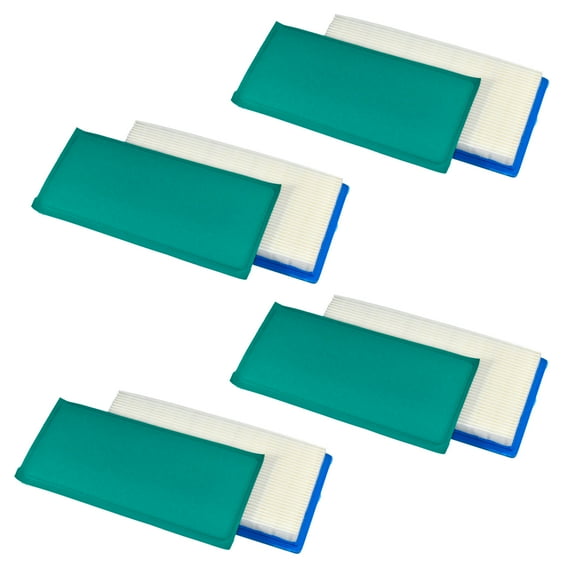 HQRP 4-Pack Flat Cartridge Filter with Pre-filter for Murray 21595x8A (1998) 21" Walk-Behind Mower, 710266 710268