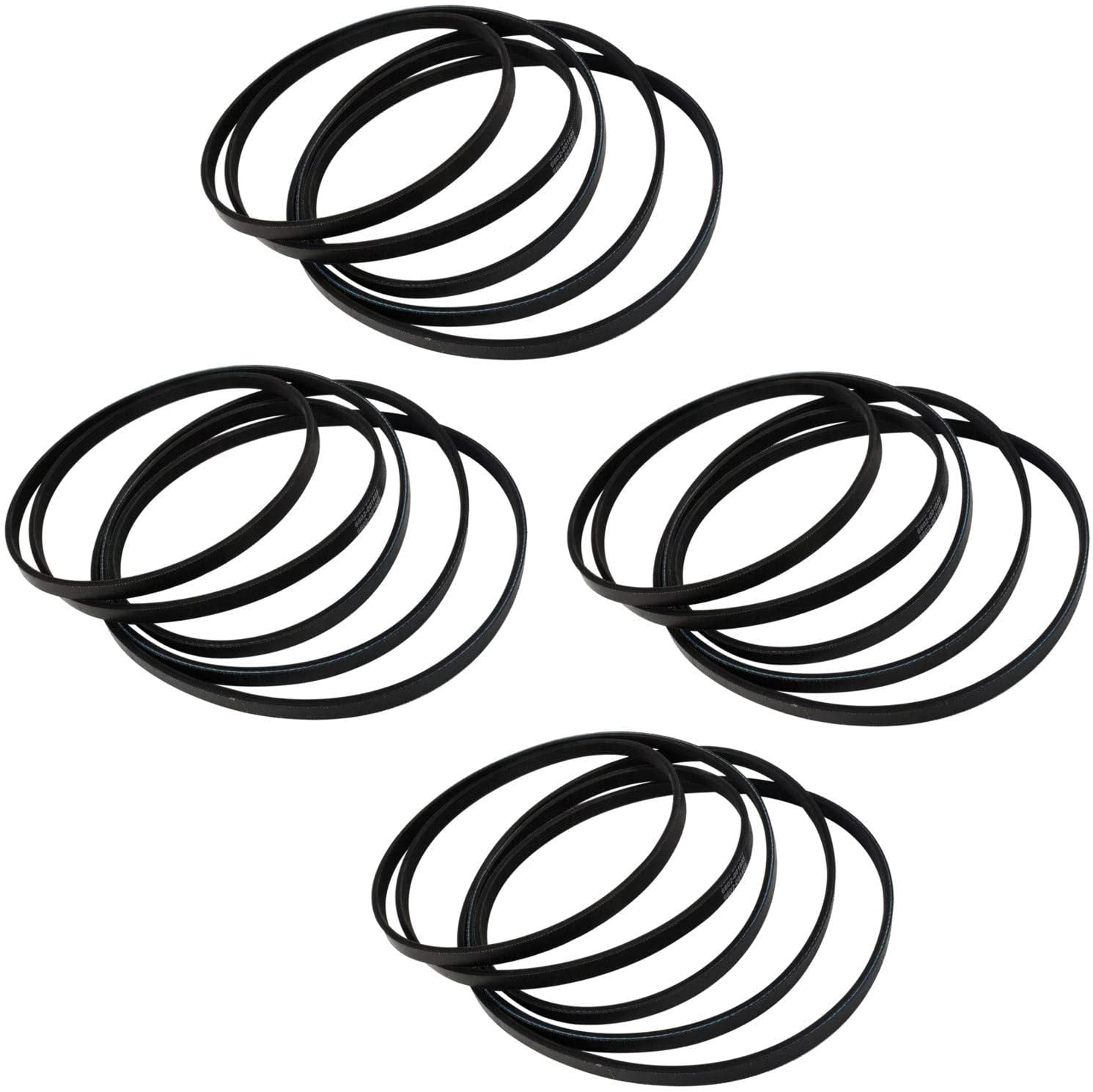 HQRP 4-Pack Dryer Drum Belt-Timing Gear compatible with Samsung 6602-001655 6602-001314 Replacement fits BED70B/XAC DV16J4000GW/AP DV18H5200GP/AX DV405GTPAWR/AA DV50F9A8EVP/A2