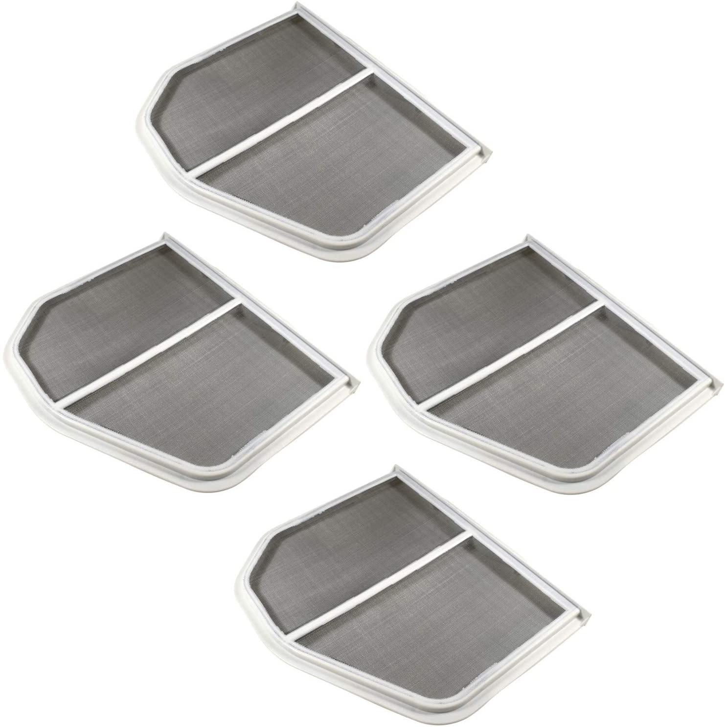 HQRP 4-Pack Dryer Lint Screen Filter Catcher Compatible with Amana 4KAED4900BW0 4KMEDC300BW0