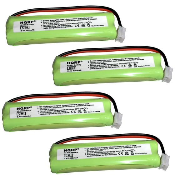 HQRP 4-Pack Phone Battery Works with VTech BT-18443 / BT18443, BT-28443 / BT28443, CPH-518D, LS6115 Cordless Telephone