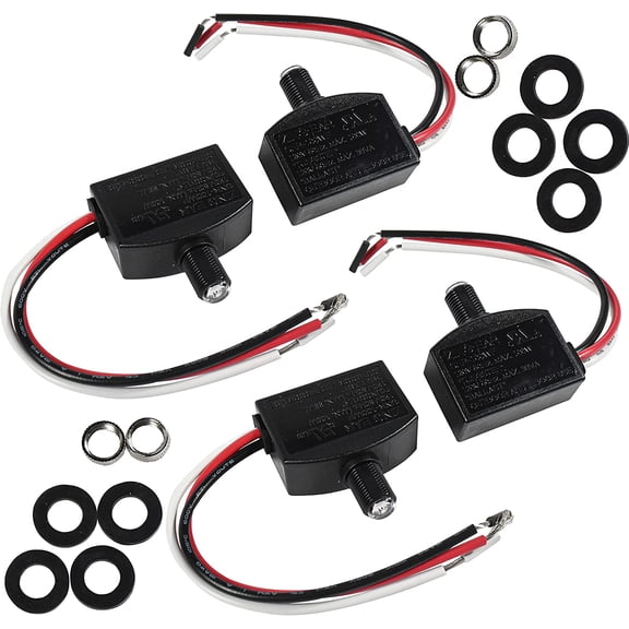 HQRP 4-Pack Photocell Sensor LED Light Switch Indoor Outdoor Compatible with Zing Ear SNR-100WF