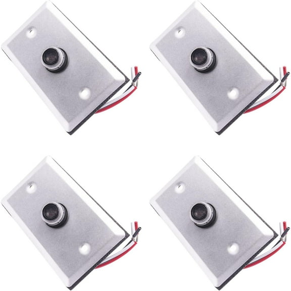 HQRP 4-Pack Photocell Thermal Type Light Sensor w/Wall Plate Dusk to Dawn Wire-in Switch Photoelectric Control for Outdoor Lighting, Garage Lights, Barn Light, Street Lights, etc.