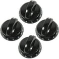 HQRP 4Pack Range Top Burner Gas Stove Valve Knobs Compatible with Frigidaire, Crosley, Tappan