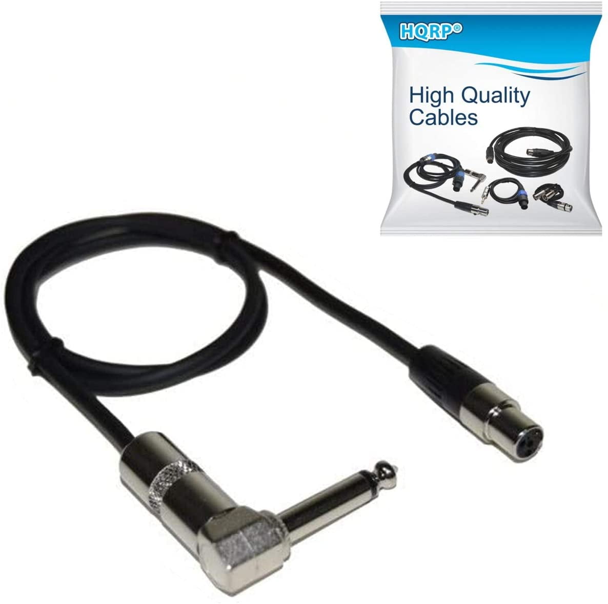 HQRP 4-Pin Mini Connector (TA4F) to Right-Angle 1/4-Inch Connector Adapter Cable compatible with Anchor 6000-14P Audio Cable Adapter Replacement fits WB-6000, WB-7000, WB-8000