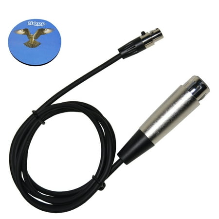 HQRP 4-Pin Mini Connector (TA4F) to XLR(F) Connector Microphone Adapter Cable for Shure WA310 Replacement plus HQRP Coaster
