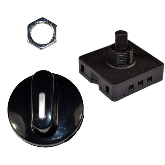 HQRP 4-Position 3-Speed Fan Selector Rotary Switch with Knob 13AMP 120V