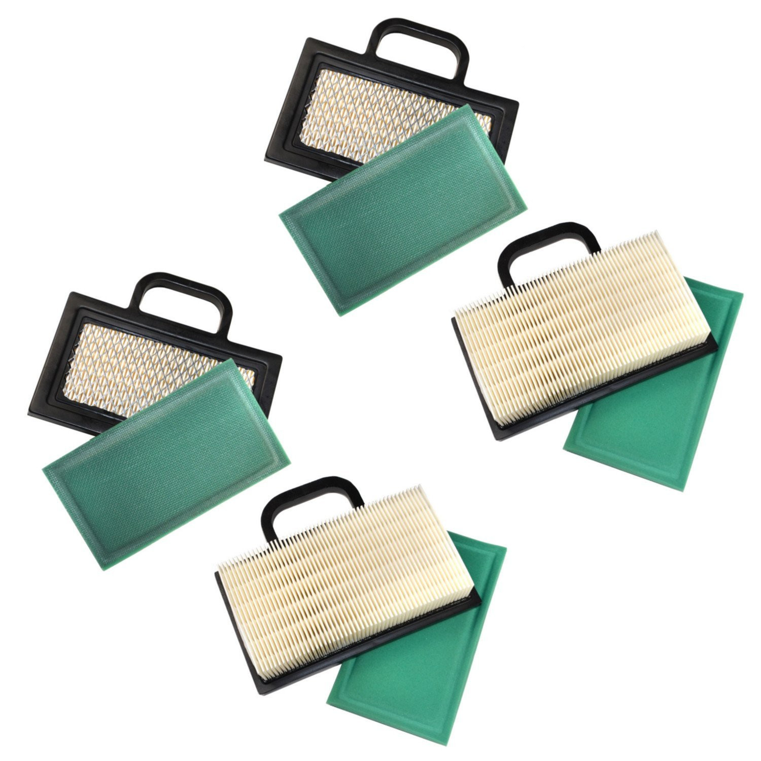 HQRP 4-pack Air Filter Cartridge w/ Pre-cleaner for Briggs & Stratton ...