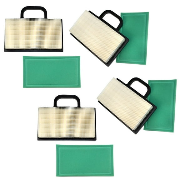 HQRP 4-pack Air Filter Cartridge w/ Pre-cleaner for Troy-Bilt / MTD Gold NX9 RT99 Lawn Garden Tractors Riding Mowers w/ B&S Engines 499486S 273638S
