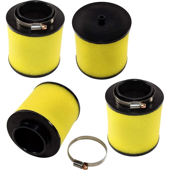 HQRP 4-pack Air Filter for Honda Recon 250 TRX250 TRX250TM TRX250TE, Sportrax TRX250X TRX250EX ATV; part 17254-HM8-000