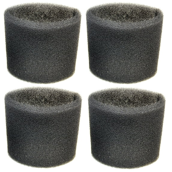HQRP 4-pack Foam Filter Sleeve for Shop-Vac 2E150, 2E200, 2010, 2010A, 2015, 2015A, 201-15-00, 201-14-00 Hang Up Mini Wet / Dry Vac Vacuums