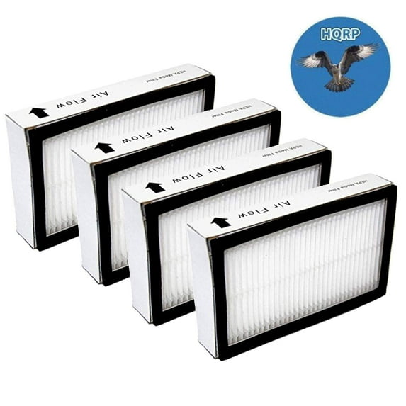 HQRP 4-pack HEPA Filter fits Panasonic MC-V7710 MC-V7720 MC-V7721 MC-V7722 MC-V9658; Dual-Sweep MC-V7505 MC-V7515 MC-V7572 MC-V7581 MC-V7582 Upright Vacuum Cleaners + HQRP Coaster