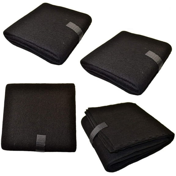 HQRP 4-pack Universal Cut to Fit Carbon Pad / Charcoal Sheet Pre-filter for Air Purifiers, Range Hood and Furnace Filters, 15.75" x 47.5"