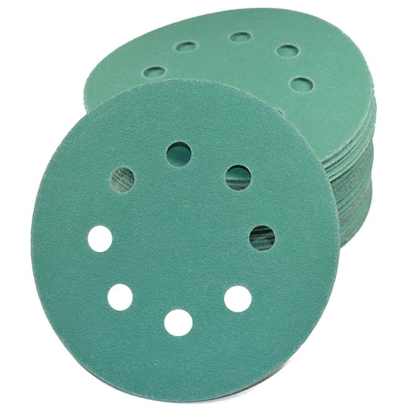 HQRP 5" 8-Hole 220-Grit Sanding Discs for Porter-Cable 382 Random Orbit Sander Sandpaper 5-inch Abrasive, 50 Pack