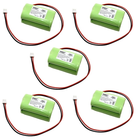 HQRP 5-Pack 4.8V Backup Battery for LED Exit Sign Emergency Lights COMBORM-LP, LEDGBB-ST, ELR-G, LEDG3B, ELSMP2-R, LEDR3B, ELR-R, LEDGGB, LEDRBB-ST, COMBO-LP, LEDRBB