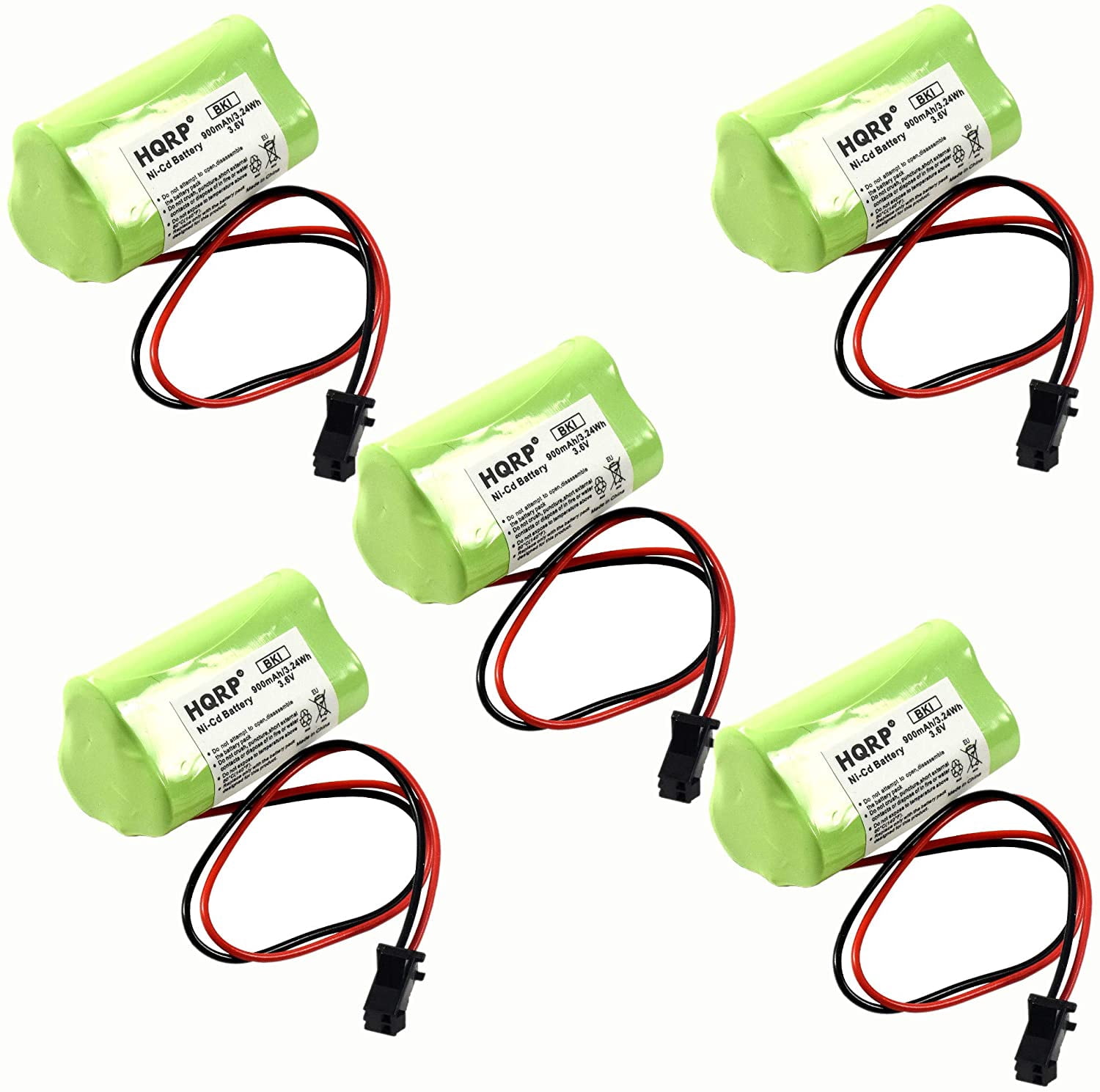 HQRP 5-Pack Emergency Exit Light Battery Compatible with Lithonia ELB ...