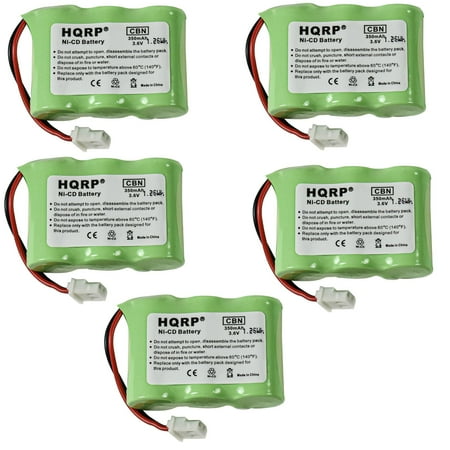 HQRP 5-Pack Phone Battery for V-Tech 89-1338-00 89-1338-00-00 BT-17333 BT-27333 CS2111 CS2111-11 CS5111 CS5111-2 CS5121 Cordless Telephone