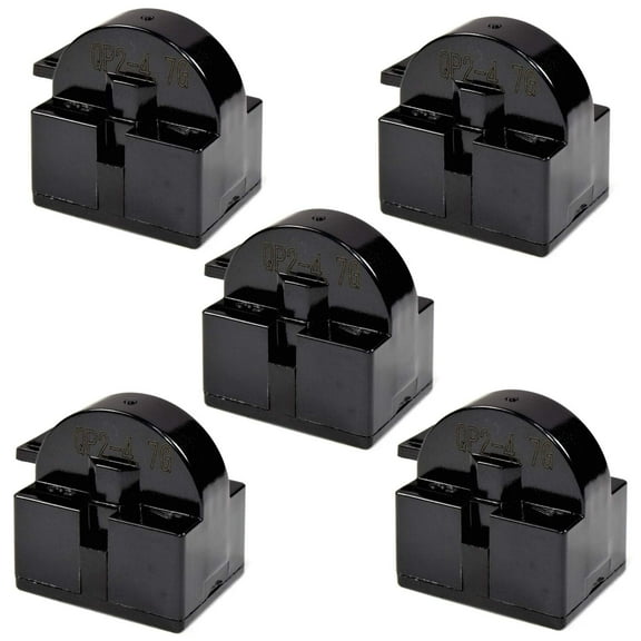 HQRP 5-Pack QP2-4.7 4.7 Ohm 1-Pin PTC Starter / Start Relay for Mini Fridges, Compact Refrigerators, Beverage & Wine / Beer Coolers, Deep Freezers, Beer / Wine Refrigerators
