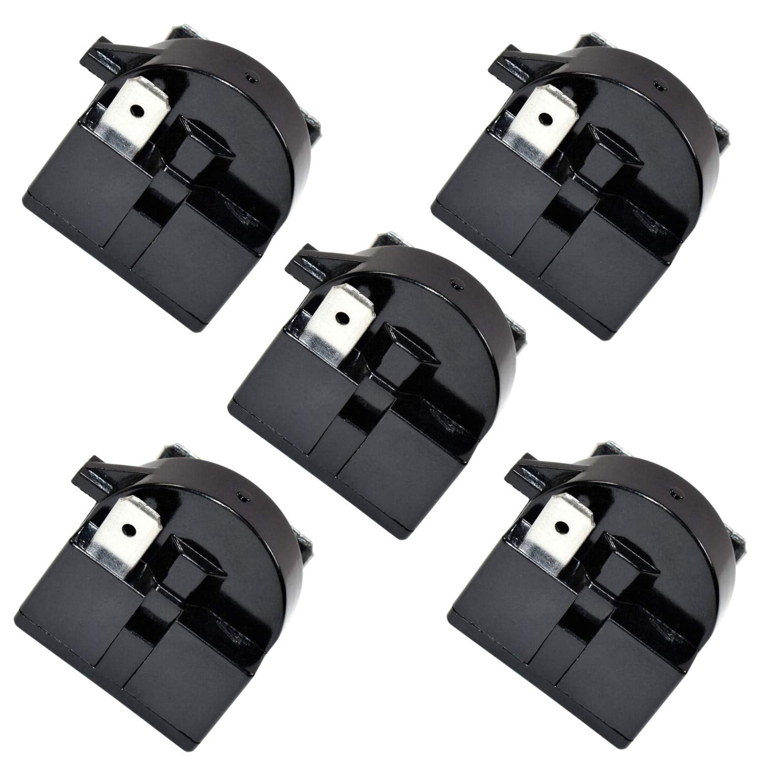 HQRP 5-Pack QP2-4R7 4.7 Ohm 3-Pin PTC Starter / Start Relay for Magic Chef 6R8MD3, AP4565041, 1206682 fits MCBR1000S MCBR1000W MCBR1010GS MCBR1010S MCBR1010W