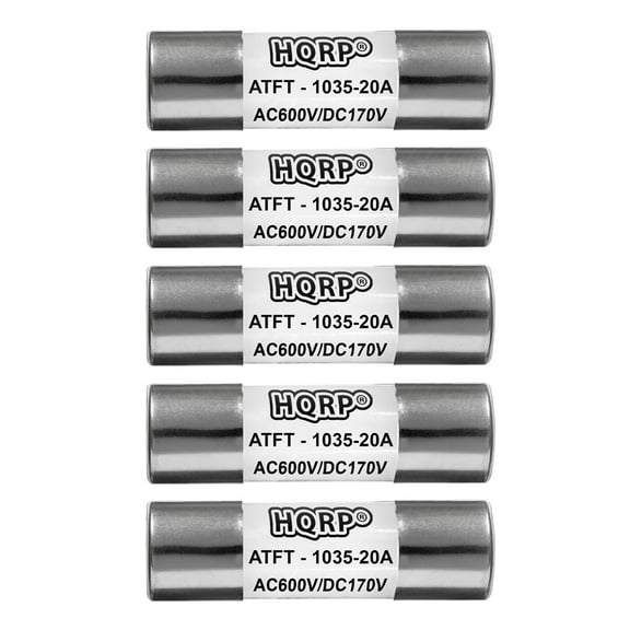 HQRP 5-Pack Spa Hot Tub Slow Blow Fuse, SC-20 Class G Time Delay 20 Amp Fuse 600 V Replacement for Bussmann SC-20, Buss Sc20, LIttelfuse SLC-20 Compatible with Balboa, Gecko, Vita Spas, Dynasty Spas