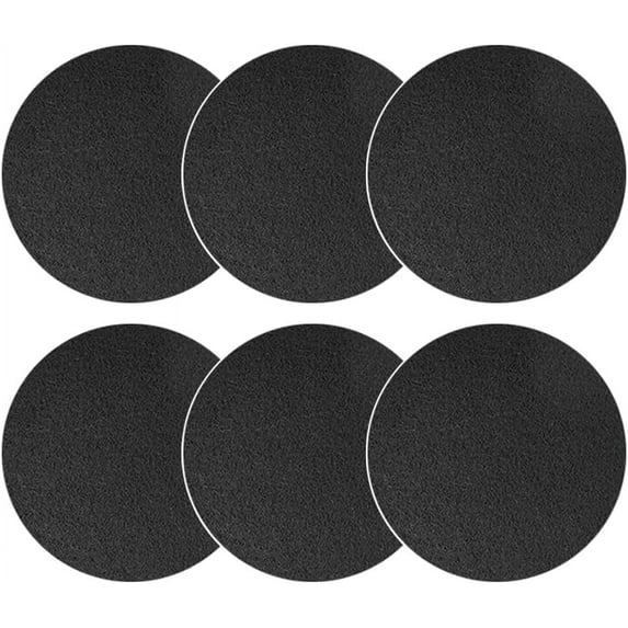 HQRP 6-Pack Charcoal Filters for Compost Bucket 7.25 Inch Round Compost Bin Filter for Kitchen Countertop Pail