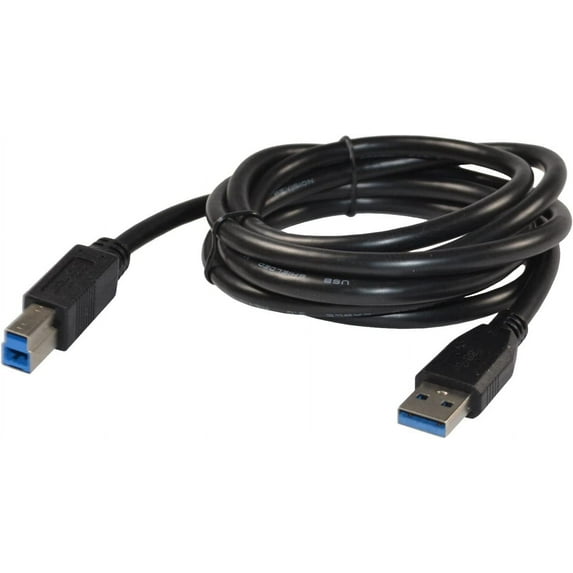 HQRP 6ft USB 3.0 Type A-Male to B-Male (M/M) Cable for Wavlink USB3.0 Hub; USB3.0 Universal Docking Station